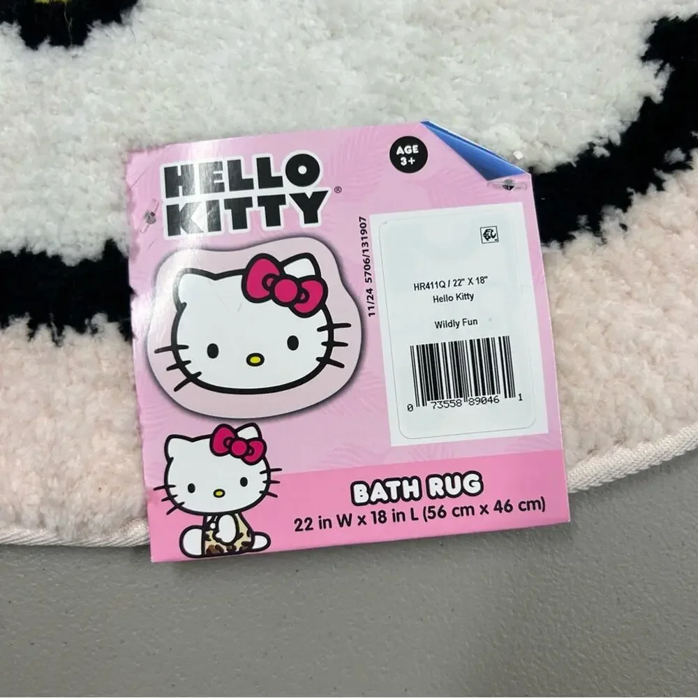 Hello Kitty Bathroom Shower Bath Set with Rug / Mat, 2 Towels, Loofah NWT Sanrio
